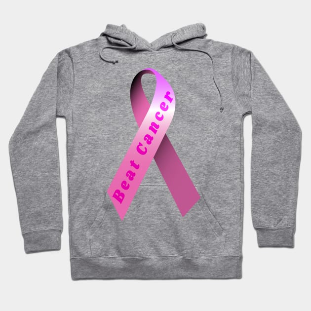 pink breast cancer ribbon Hoodie by DrewskiDesignz